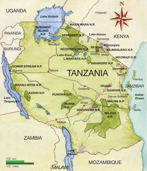 1. MAPA TANZANIE